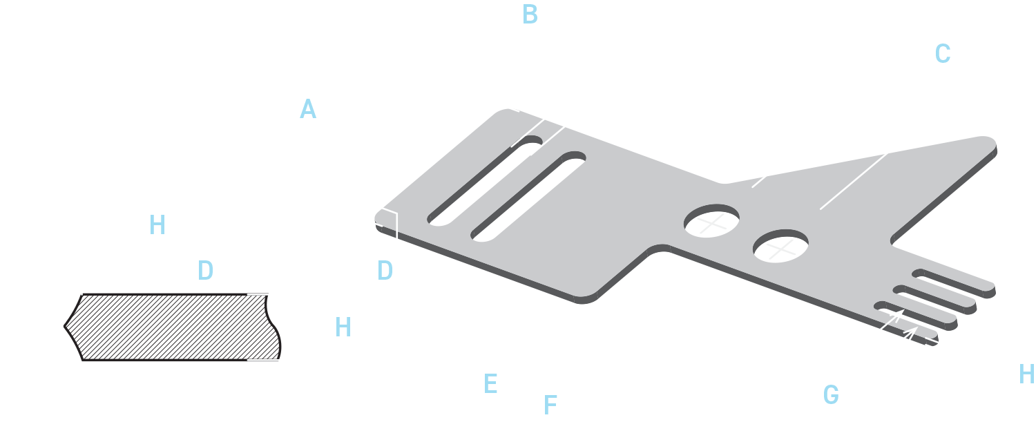 Chemical etching tolerances